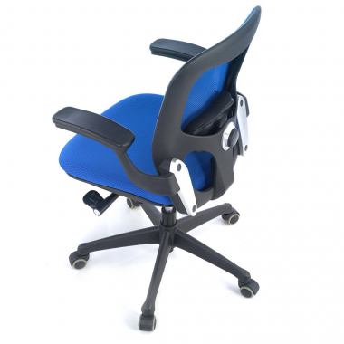 chaise ergonomique bleu chaise de bureau maille accoudoirs mobiles soutien lombaire 8