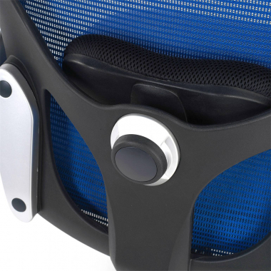 chaise ergonomique bleu chaise de bureau maille accoudoirs mobiles soutien lombaire 6