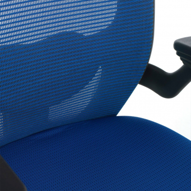 chaise ergonomique bleu chaise de bureau maille accoudoirs mobiles soutien lombaire 5