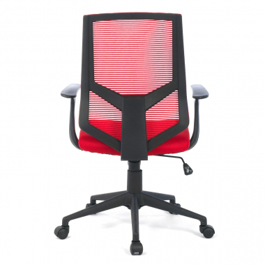 chaise pivotante rouge archer maille accoudoirs fixes soutien lombaire 5