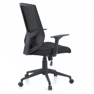 chaise pivotante noir archer maille accoudoirs fixes soutien lombaire 6