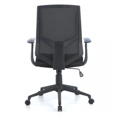 chaise pivotante noir archer maille accoudoirs fixes soutien lombaire 5
