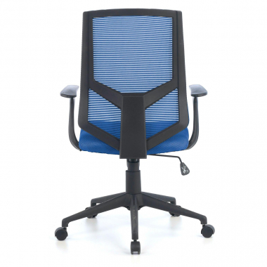 chaise pivotante bleu archer maille accoudoirs fixes soutien lombaire 5