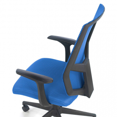 chaise pivotante bleu archer maille accoudoirs fixes soutien lombaire 7