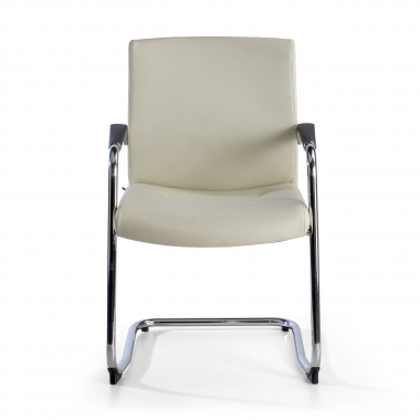 chaise salle d attente blanc ecopiel simil cuir accoudoirs rembourres 3