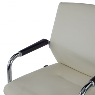 chaise salle d attente blanc ecopiel simil cuir accoudoirs rembourres 6