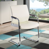 Fauteuil Salle d'Attente Adele, cantilever, Design Moderne, Cuir