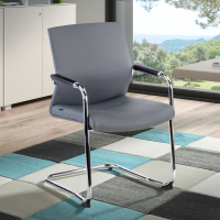 Fauteuil Salle d'Attente Adele, cantilever, Design Moderne, Cuir