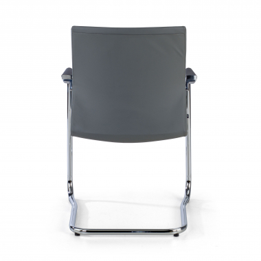 chaise salle d attente gris ecopiel simil cuir accoudoirs rembourres 4