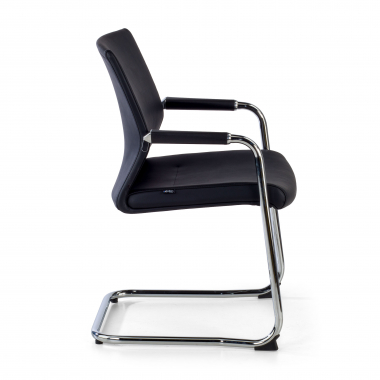 chaise salle d attente noir ecopiel simil cuir accoudoirs rembourres 4