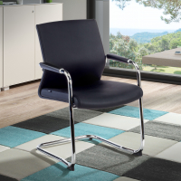 Fauteuil Salle d'Attente Adele, cantilever, Design Moderne, Cuir