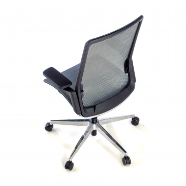 Chaise de Direction ergonomique Yanet, aluminium, Mécanisme Synchronisé