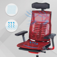 Chaise Gaming Professionnel Dynamic, accoudoirs 5D, Repose Pieds