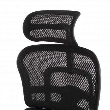 chaise ergonomique noir structure noire rouge maille accoudoirs reglables 5d appui tete 12