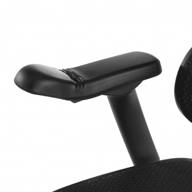 chaise ergonomique noir structure noire rouge maille accoudoirs reglables 5d appui tete 13