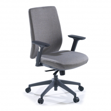 chaise de bureau gris tissu tapisse tissu accoudoirs reglables 3d 1