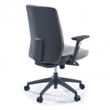 chaise de bureau gris tissu tapisse tissu accoudoirs reglables 3d 6