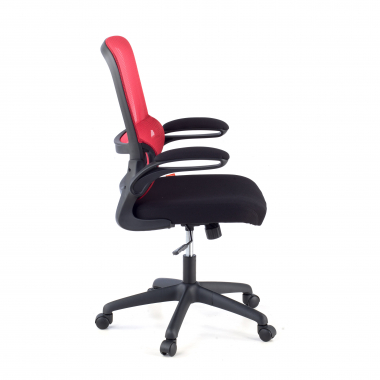 chaise de bureau rouge river maille accoudoirs rabattables soutien lombaire 4