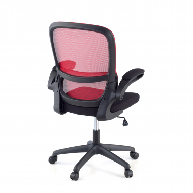 chaise de bureau rouge river maille accoudoirs rabattables soutien lombaire 5