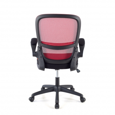 chaise de bureau rouge river maille accoudoirs rabattables soutien lombaire 6
