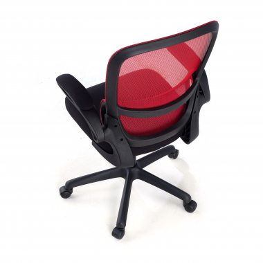 chaise de bureau rouge river maille accoudoirs rabattables soutien lombaire 7