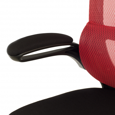 chaise de bureau rouge river maille accoudoirs rabattables soutien lombaire 8