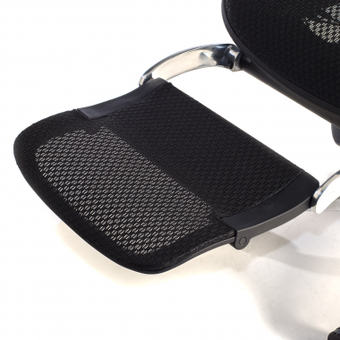 chaise ergonomique noir structure noire repose pieds maille accoudoirs mobiles appui tete repose pieds extensible 11
