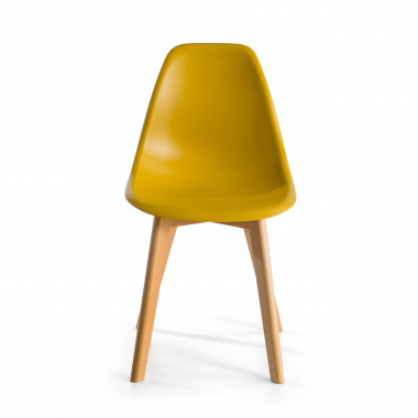 chaise scandinave jaune bergen plastique sans accoudoirs 2