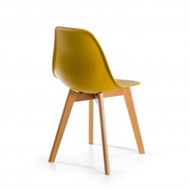chaise scandinave jaune bergen plastique sans accoudoirs 4