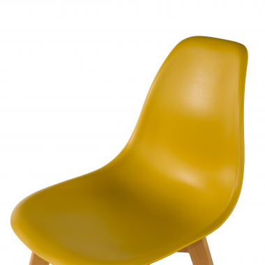 chaise scandinave jaune bergen plastique sans accoudoirs 6