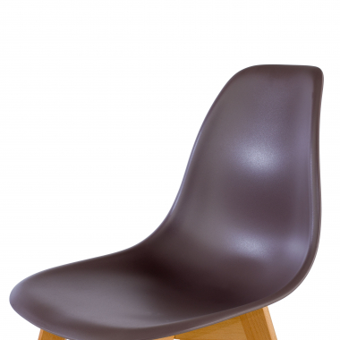 chaise scandinave marron bergen plastique sans accoudoirs 7