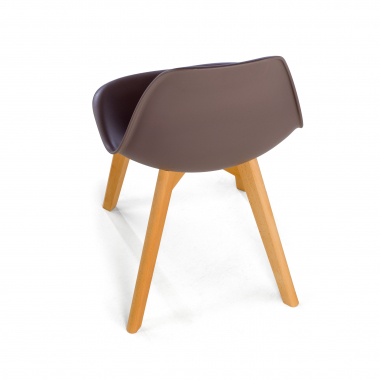 chaise scandinave marron bergen plastique sans accoudoirs 9