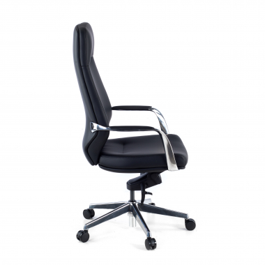 fauteuil de bureau noir dosseret haut similicuir simil cuir accoudoirs rembourres 4