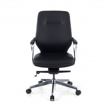 fauteuil de bureau noir dos bas similicuir simil cuir accoudoirs rembourres 3