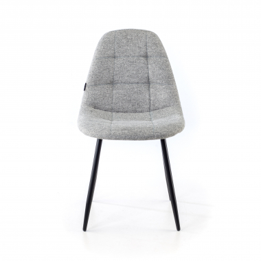 chaise scandinave gris pattes en metal tissu sans accoudoirs 4