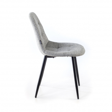 chaise scandinave gris pattes en metal tissu sans accoudoirs 7