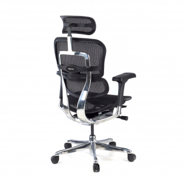 chaise ergonomique noir structure noire rouge maille accoudoirs reglables 5d appui tete 7