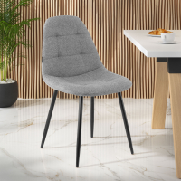 Chaise Scandinave Zafir, rembourrage épais, pieds en métal