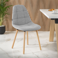 Chaise Scandinave Zafir, rembourrage épais, pieds en bois