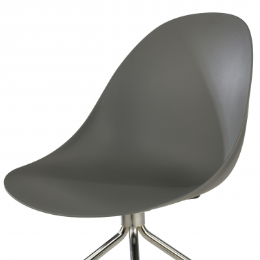 chaise de reunion gris avec roulettes plastique sans accoudoirs 8