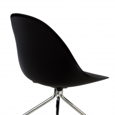 chaise de reunion noir avec roulettes plastique sans accoudoirs 9