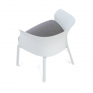 chaise salle d attente blanc pattes en bois tissu sans accoudoirs 7
