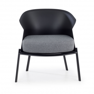 chaise salle d attente noir pattes en bois tissu sans accoudoirs 3