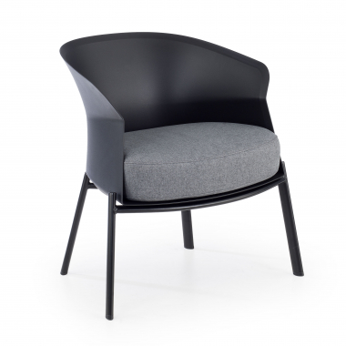 chaise salle d attente noir pattes en bois tissu sans accoudoirs 1