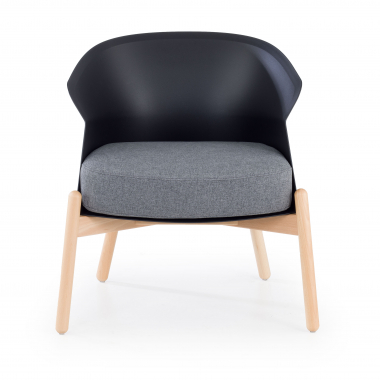 chaise salle d attente noir pattes en metal tissu sans accoudoirs 3