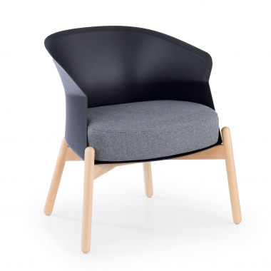 chaise salle d attente noir pattes en metal tissu sans accoudoirs 1
