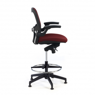 tabouret ergonomique rouge tabouret de bureau maille accoudoirs fixes 4