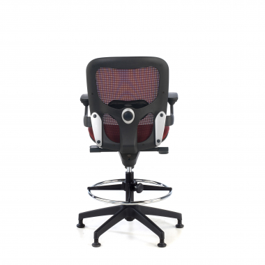tabouret ergonomique rouge tabouret de bureau maille accoudoirs fixes 8
