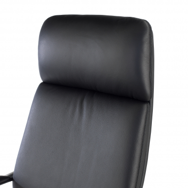fauteuil de bureau noir cuir authentique accoudoirs rembourres 10