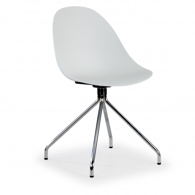 chaise de reunion blanc base pyramide plastique sans accoudoirs 1